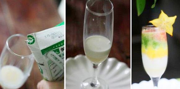 Sắc màu cầu vồng trên ly sinh tố thơm ngon