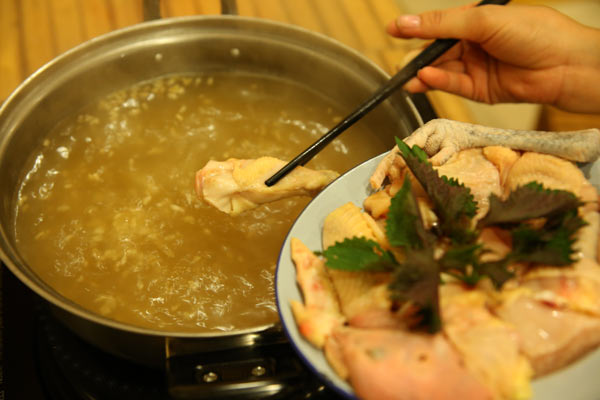 Lẩu gà bỗng rượu