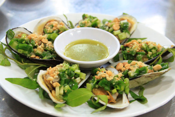 Sò deo nướng mỡ hành