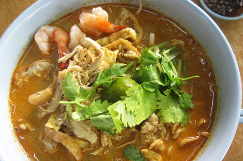 Curry lakasa and Assam laksa