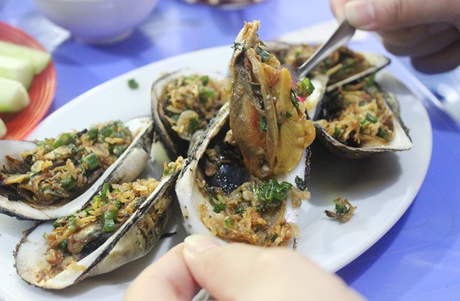 Sò méo nướng mỡ hành