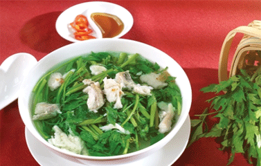 Canh cá lóc rau cần ngon mát