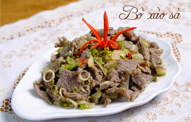 Bò xào sả ớt