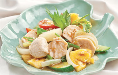 Bò viên chay xào thập cẩm