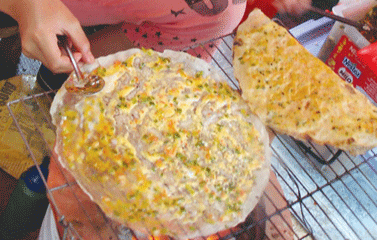 Bánh trứng hành nướng