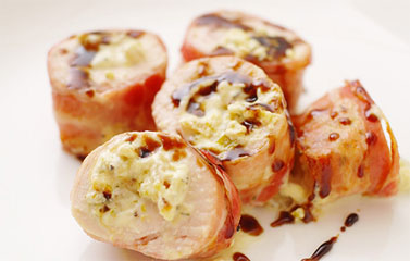 Ba chỉ cuộn thịt gà nướng