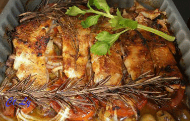 Cá nướng với ôliu ngon khó cưỡng