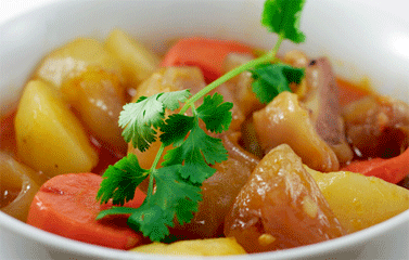 Gân bò nấu bia 