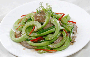 Khổ qua tây xào thịt bò