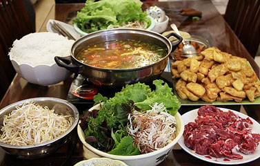 Lẩu riêu cua bắp bò