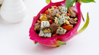 Ấn tượng thịt bò xào thanh long