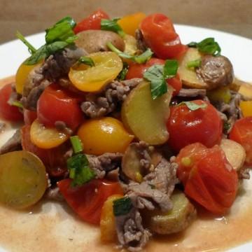 Chế biến món Bò xào khoai tây, cà chua