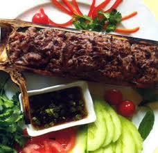 Thịt bò nướng ống tre