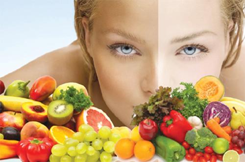 Để có là da đẹp cần phải dùng nhiều trái cây và rau xanh