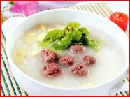 cháo hành tây thịt bò