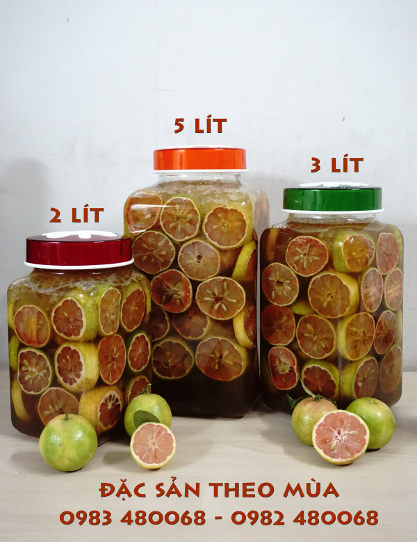 Chanh Đào Mật Ong Đường Phèn 2 lít